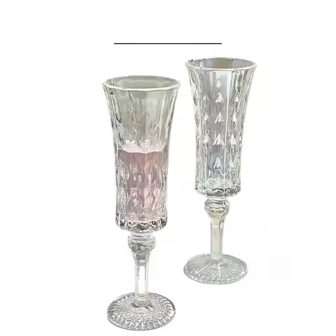 Vietri Mare High Footed Glass Cup Vintage Champagne Wine Glass French Style Handmade Crystal Drinkwa