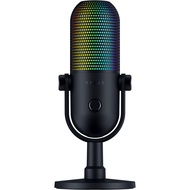 Razer Seiren V3 Chroma RGB USB Microphone: Stream & Game Reactive Lighting - Tap-to-Mute Sensor - Co