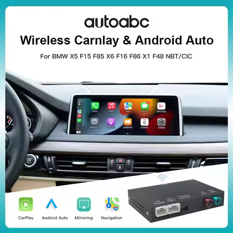 AUTOABC Wireless CarPlay for BMW X5 F15 F85 X6 F16 F86 X1 F48 2010-2017 NBT/CIC with Android Auto Mi