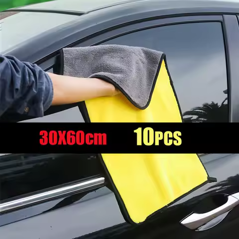 5/10X Extra Soft 30x60CM Car Wash Microfiber Towel Car Cleaning Drying Cloth Car Care Cloth Detailin