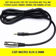 Mic Cord for Recording Microphone XLR-XLR 3.5 Suitable for BM900, AT100, AQ220, BM900Ami, BM900 woai
