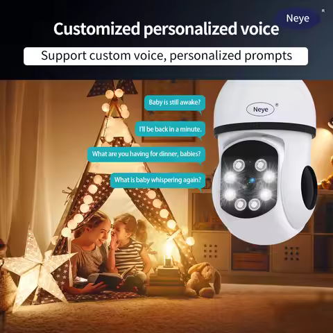 8MP 4K S20 WiFi Security Camera Home Spotlight E27 Light Bulb Camera Automatic Tracking Security Cam