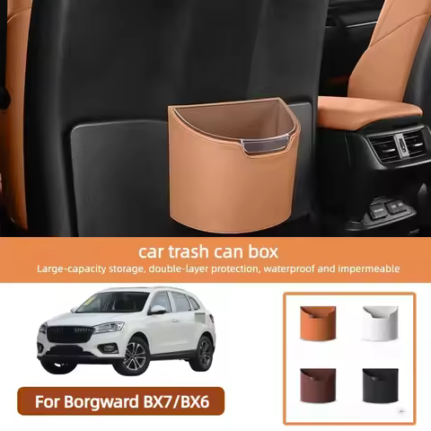 For Borgward BX7/BX6 2024 2025 Car Trash Can Seat Back Storage Box Double Layer Hanging Vehicle Garb