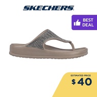 Skechers Women Foamies Cali Breeze 2.0 Glimmer Love Sandals - 111016-DKTP Anti-Odor Dual-Density Hanger Optional Luxe Foam