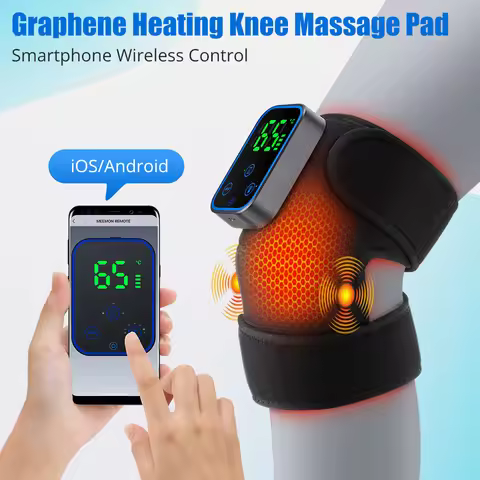 3 in 1 Heating Knee Massager Vibration Heated Knee Pad for Knee Shoulder Elbow Warm Wrap LCD Display