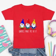 Gnomes made me play Christmas costume children short sleeve boys girls aesthetic clothes homepage pa