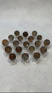 半盆黃鐵礦水晶球