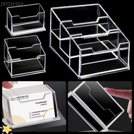 IRTJIFSSX 1Pcs Business Card Box, Acrylic Plastic Display Stand Bussiness Card Holder,  Transparent 
