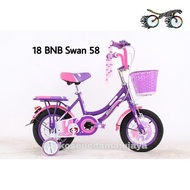 Jual Sepeda Anak Perempuan Mini BNB 58 Swan Ukuran 18 Inch Limited