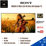 Sony 75 / 85 / 98 Inch 120hz BRAVIA 5 series Mini LED 4K HDR Smart Google TV K65XR50 K75XR50 K85XR50