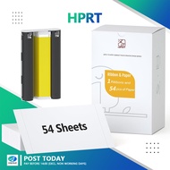 HPRT 54 Sheets Photo Paper 1 Ribbon for CP4100 CP4000L Colour Photo Printer