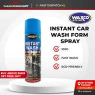 Waxco instant wash car wash form spray aerosol bubble easy clean