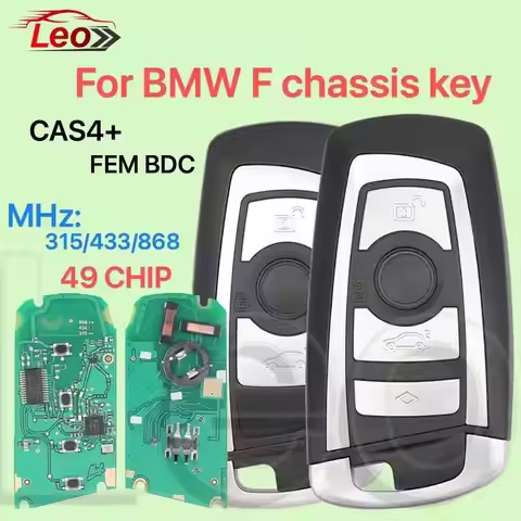 Leo For BMW 3 5 7 Series 2009-2016 F20 F22 F30 Car Smart Remote Key 3/4Button 315/433/868MHz FCC ID: