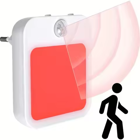 1PC Red Light Night Light With A Plug, Intelligent Night Light, Automatic On/Off, Suitable For Bedro