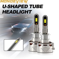 [MONDEVIEW] U-tube high-power car headlight 120W ultra bright running light H1 H4 H7 H11 9005 (HB3) 