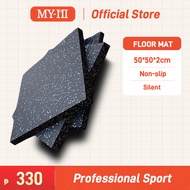 Gym rubber floor mat cushioning mat soundproof floor barbell dumbbell mat sports function rubber