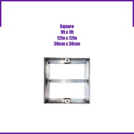 FunTechX 12"x12" 18"x24" Aluminium Manhole Cover Mosaic Cover Frame Penutup Mosek Tile Work Main Hol