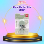DELI EH351 8m Erasing Tape Removes Good Adhesion, Quick Drying, Instantly Overwrites Multi-Colored O