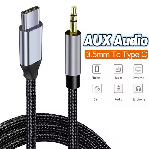 USB C to 3.5mm Aux Cable Speaker Cable Audio Cable For Car Headphone Type C Converter Jack Speaker F