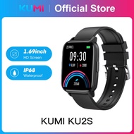 ZZOOI KUMI KU2S 1.69Inch Dual Curved Screen Men Smart Watch Fitness Heart Rate Monitor Blood Oxygen Smartwatch For Android For IOS