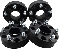 4PC Black Hubcentric 5x4.5 5x114.3 Wheel Spacers 2 Inch with 12x1.25 Studs 66.1 Hub Bore Compatible 