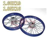 Off-road motorcycle tire rims have drum core wheels, front rims 1.60x19 inch wheels, rear rims 1.85x16 inch steel rim wh