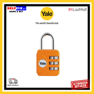 YALE Luggage Padlock - YP1/28/121/1 - ORANGE - 28mm 3-Digit Combination Pad Lock - Travel Essentials (Bag Lock)