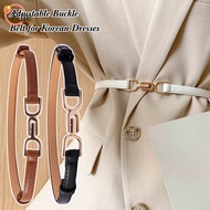 Elegant Dress Decorative Belt - Durable PU Leather Alloy Girdles - Simple Adjustable Slim Waistband 