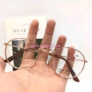 Kacamata Minus Antiradiasi Model Oval Terbaru Warna Gold DW523B-MN