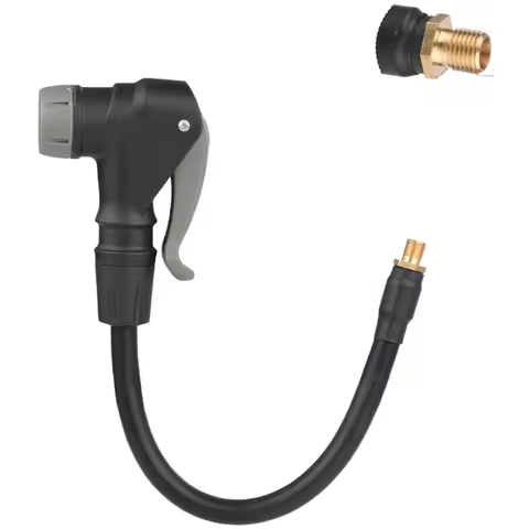 1Pc Bike Pump Extension Hose For Presta Valves 20cm 30cm 50cm Options EPDM Rubber Tube With Brass Fi