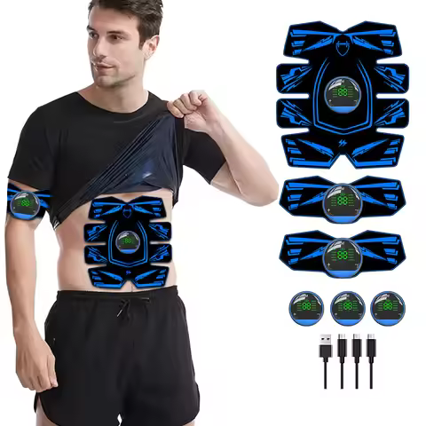 EMS Ab Stimulator Abs Trainer Waist Trainer Belt for Home Use 8-Pack Abs Toning with Remote Portable
