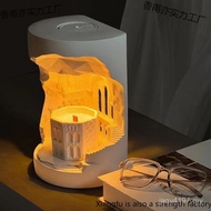 Candle Valley Unscented Plastic Lamp Building Bedside Fire Ornaments Melting Echo Creative Wax Melti