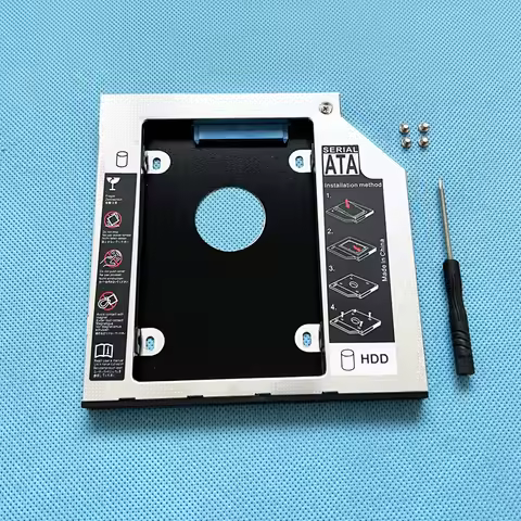 Aluminum Second HDD Caddy 9MM 9.5MM SATA 3.0 for 2.5'' SSD Case Hard Disk Drive Adapter for Laptops 