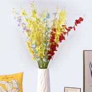 5-Prong Dancing Orchid Yellow Head Simulation Flower Fake Flower Home Wedding Hotel Decoration Phala