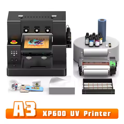 A3 XP600 Printer A3 UV DTF Printer Flatbed Printer For Acrylic Metal Phone Case Plastic Sticker Prin