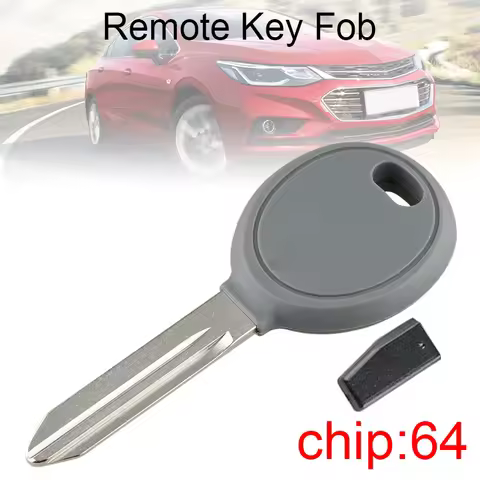 Uncut Bit Blank Car Key Ignition with 64 Transponder Chip Y160-PT Fit for Chrysler Do dge