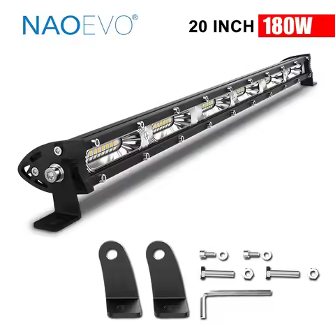 7'' 13'' 20 inch 180W LED Light Bar 12V 24V Floodlight Led DRL Fog Running Led Work Light 4x4 Off Ro
