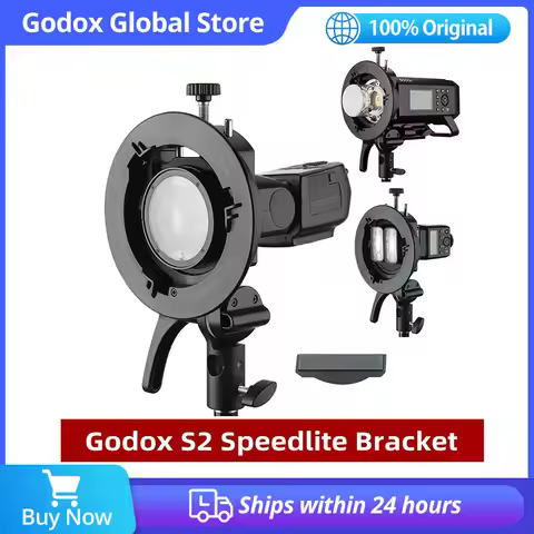 Godox Bowens Mount Flash S2 S-type Holder Bracket for Godox V1 V860II AD200 TT350Round Head Speedlit