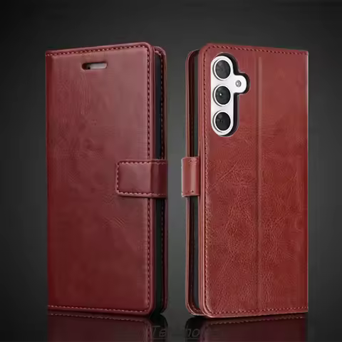 Card Holder Cover Leather Case for Samsung Galaxy A56 A57 A55 5G Pu Leather Flip Cover Retro Wallet 