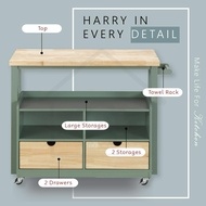 HARRY KITCHEN CART/KITCHEN TROLLEY/KITCHEN ISLAND/TROLLEY/ROLLING CART/KITCHEN CART/KITCHEN TROLLY