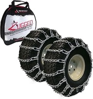 The ROP Shop New Pair 2 Link TIRE Chains 23x9.50x12 for John Deere Lawn Mower Tractor Rider