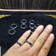 ((Positive Energy) Titanium Hertz Ring (Curved Surface) 99.9% Pure Silicon Meltable Ice