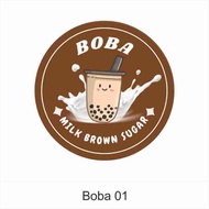 [160 pcs] Ice Boba Product Label Stickers