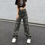 baggy jeans men y2k y2k jeans Women's Summer Camo Casual Pants - Wide Leg Loose Fit