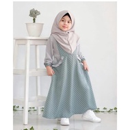(4-7 Years) syaza Saleha Series Eid Children's Gamis All White Size Xs Age 4-7 Years