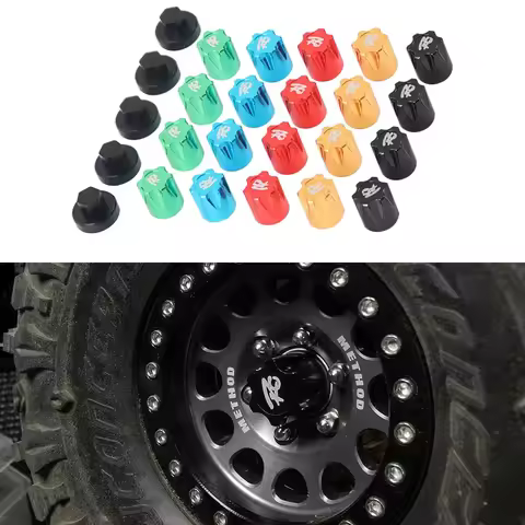 Metal Wheel Rim Center Cap Dust Cap M4 Nut 4PCS for 1/10 RC Crawler Car Axial SCX10 D90 TRX4 TF2 CC0