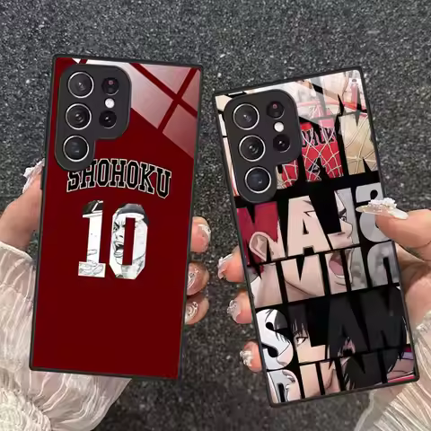Anime Slam Dunks Phone Case for Samsung Galaxy S26 S25 S24 S23 S22 S21 S20 Note20 Plus FE Ultra Glas
