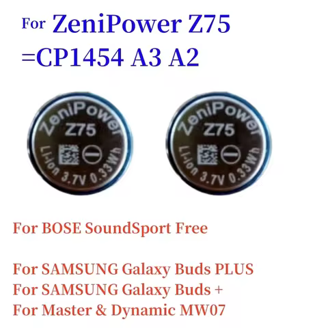 10Pcs ZeniPower Z75 Battery CP1454 For Bose Soundsport Free For Samsung Galaxy Buds+ Live SONY WF-SP