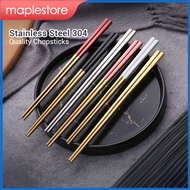 Maplestore Chopstick Stainless Steel Chopstick Set 304 Stainless Steel SUS304 Metal Chopstick Besi C