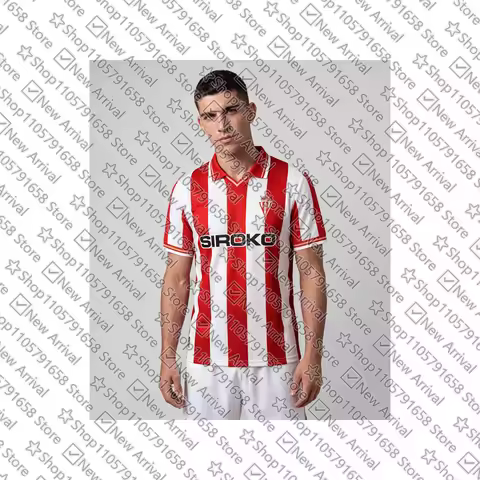 2026/27 Spain New Top Adult Sport Men Football Breathable T-Shirt S-Sporting G-Gijón Quick-dry Unise